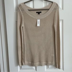 Banana Republic NWT cream loose-knit off-shoulder sweater, size S